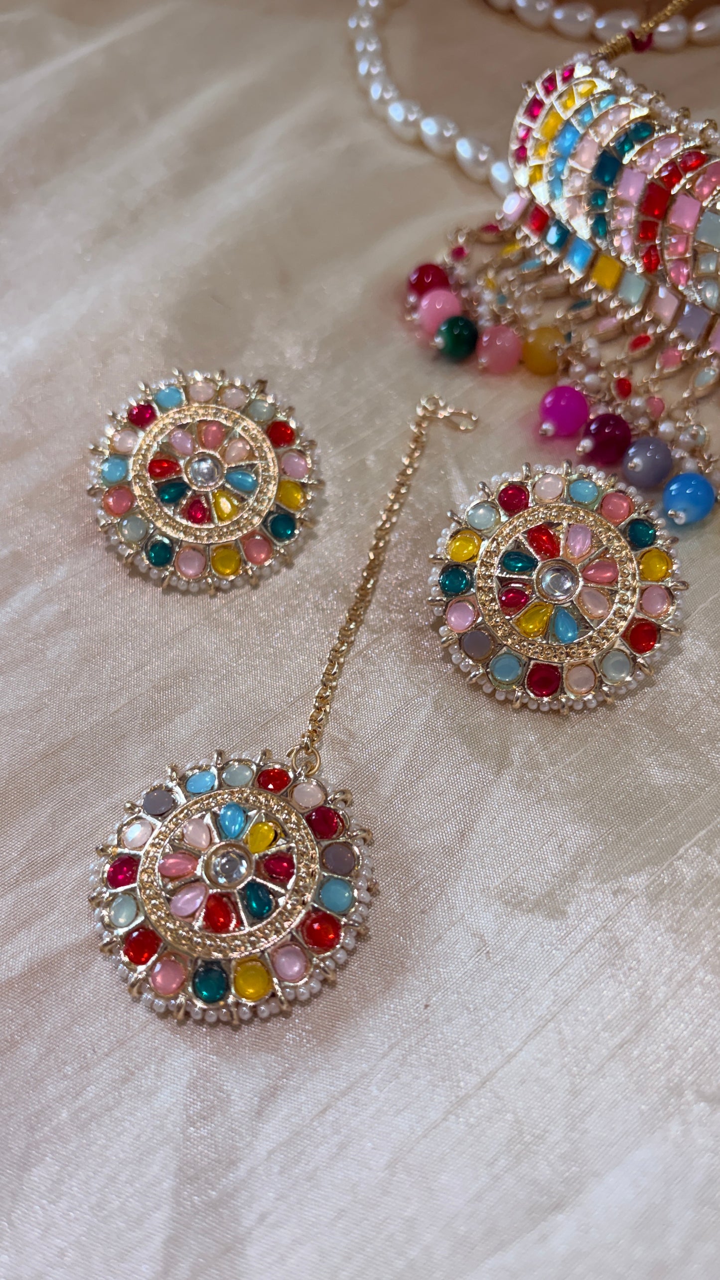 Multi color Kundan choker