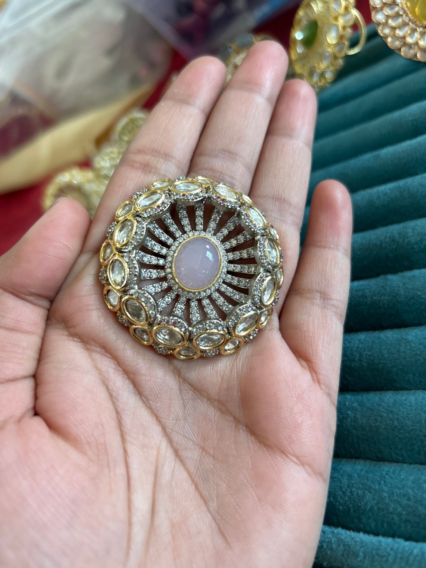 Cocktail Victorian polki ring