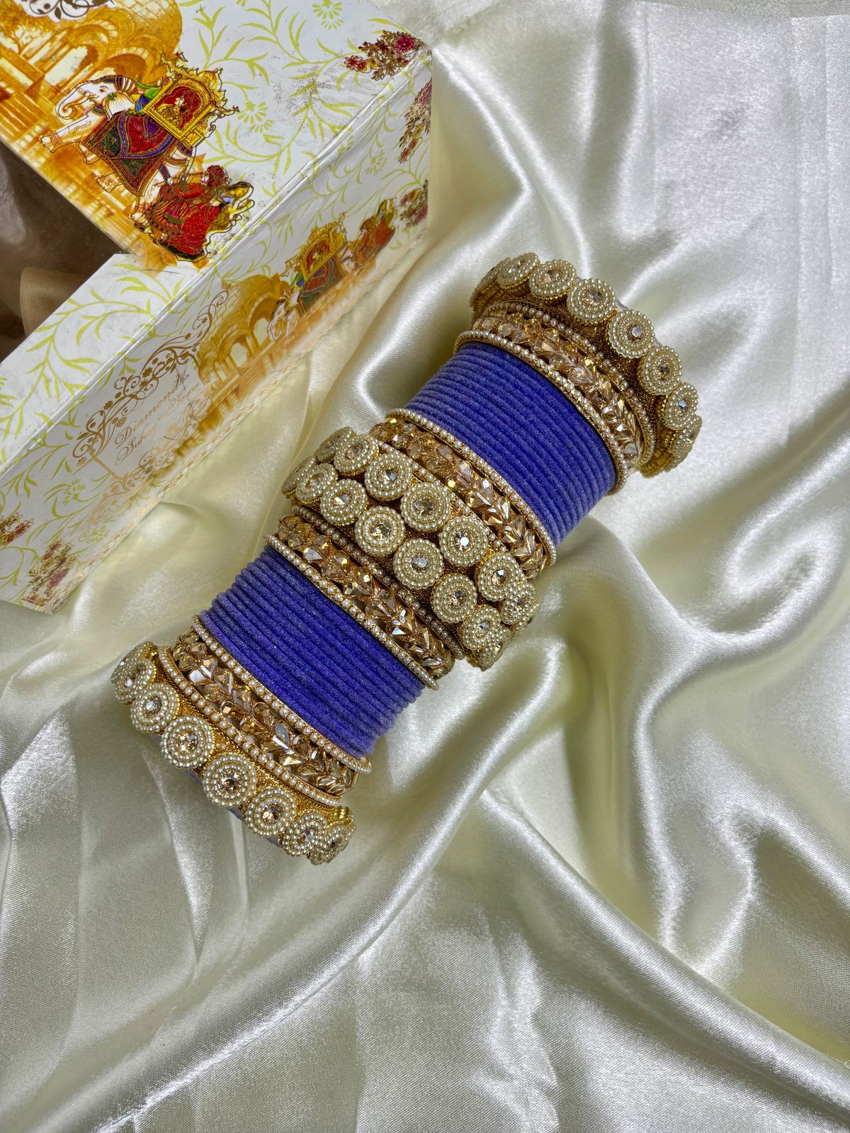 Velvet bangles set