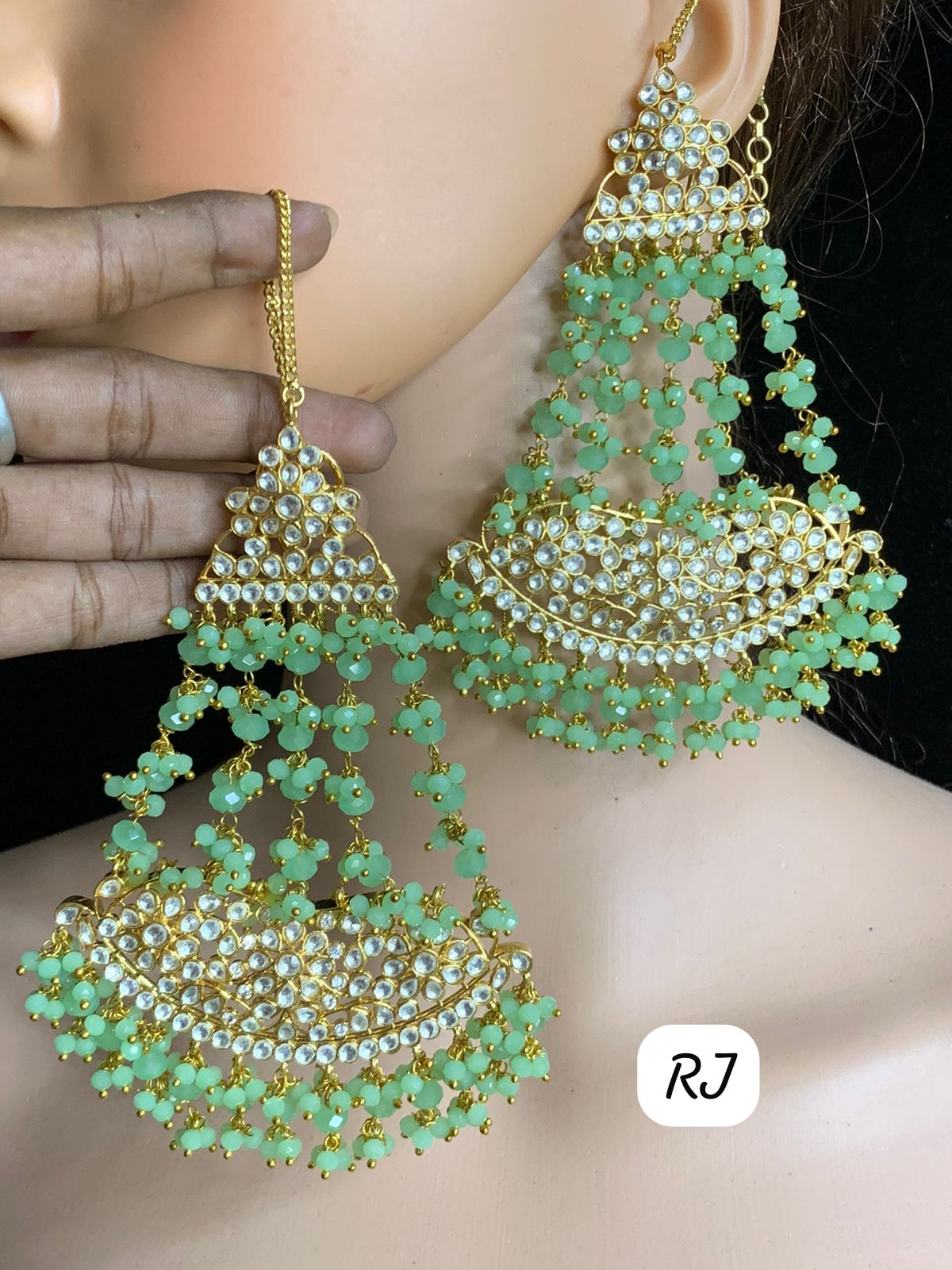 Pachi kundan earrings