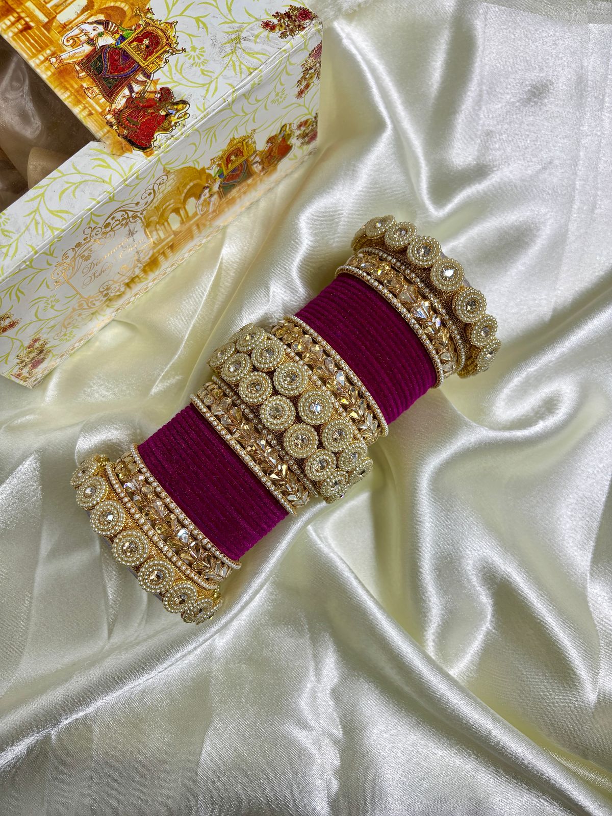 Velvet bangles set