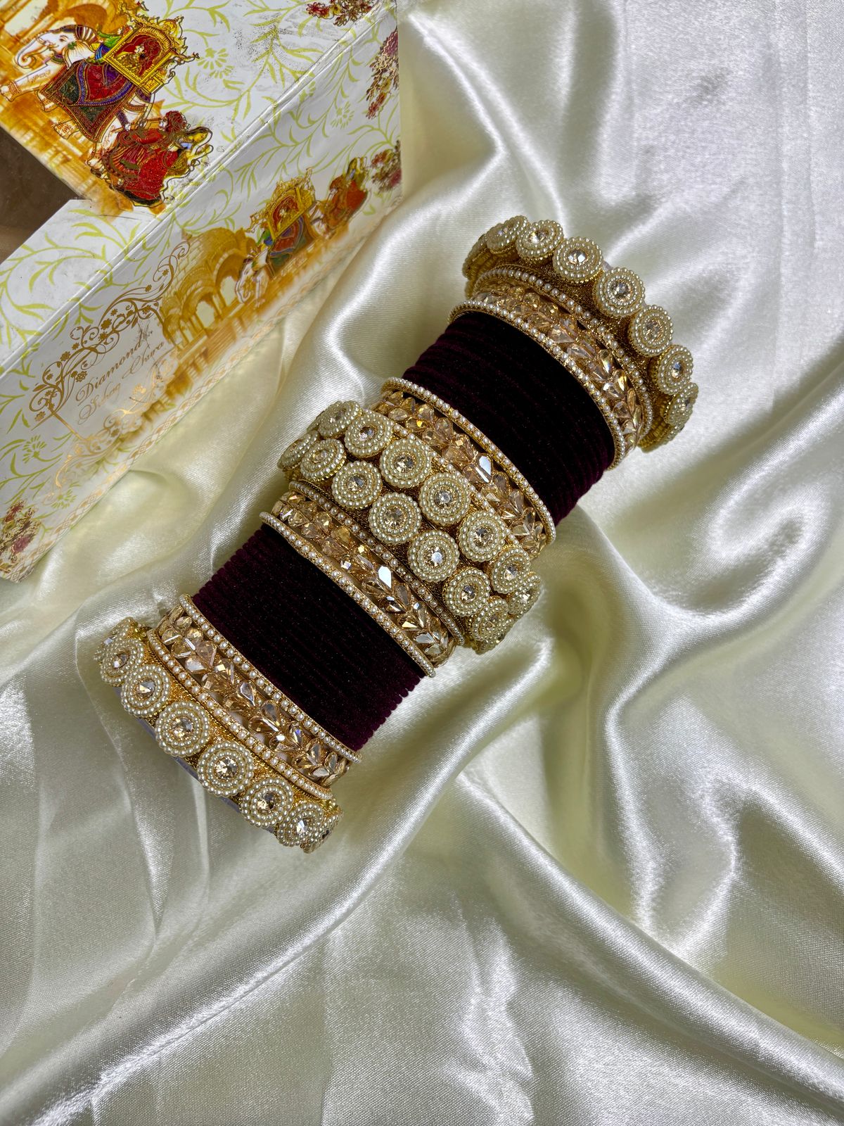 Velvet bangles set