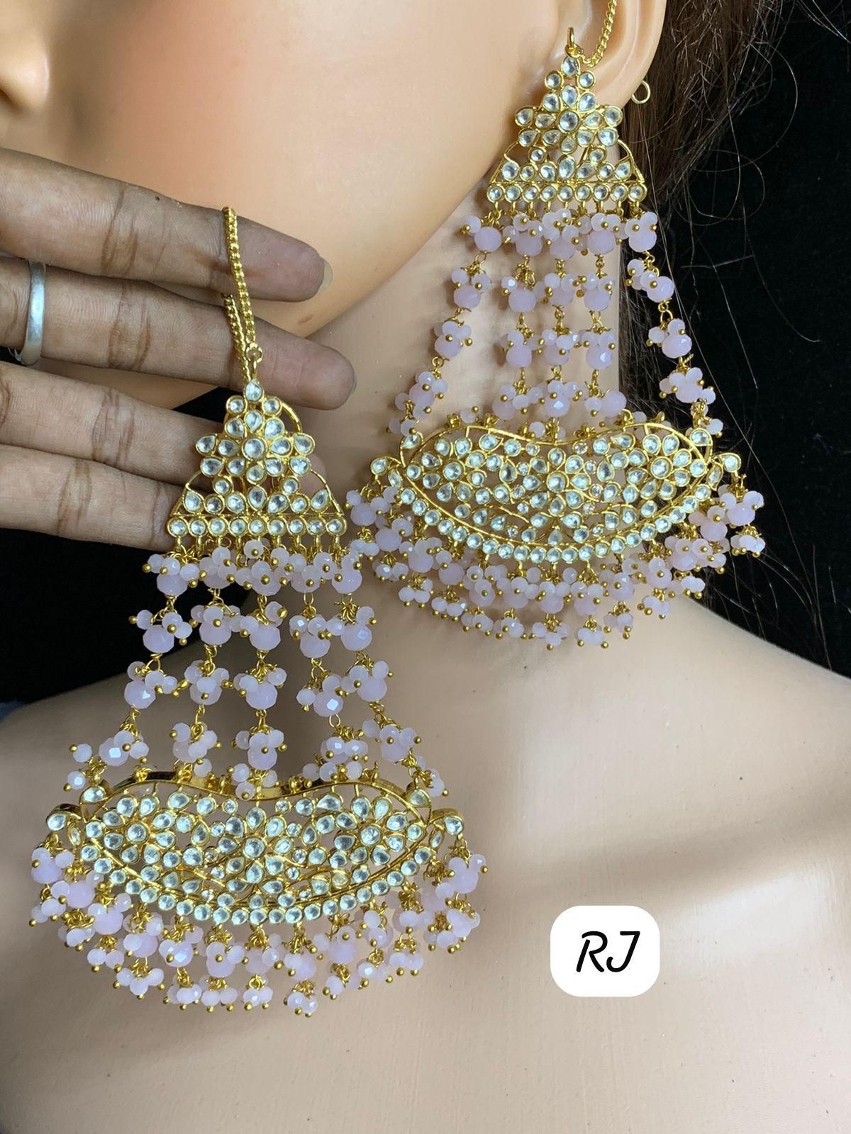 Pachi kundan earrings