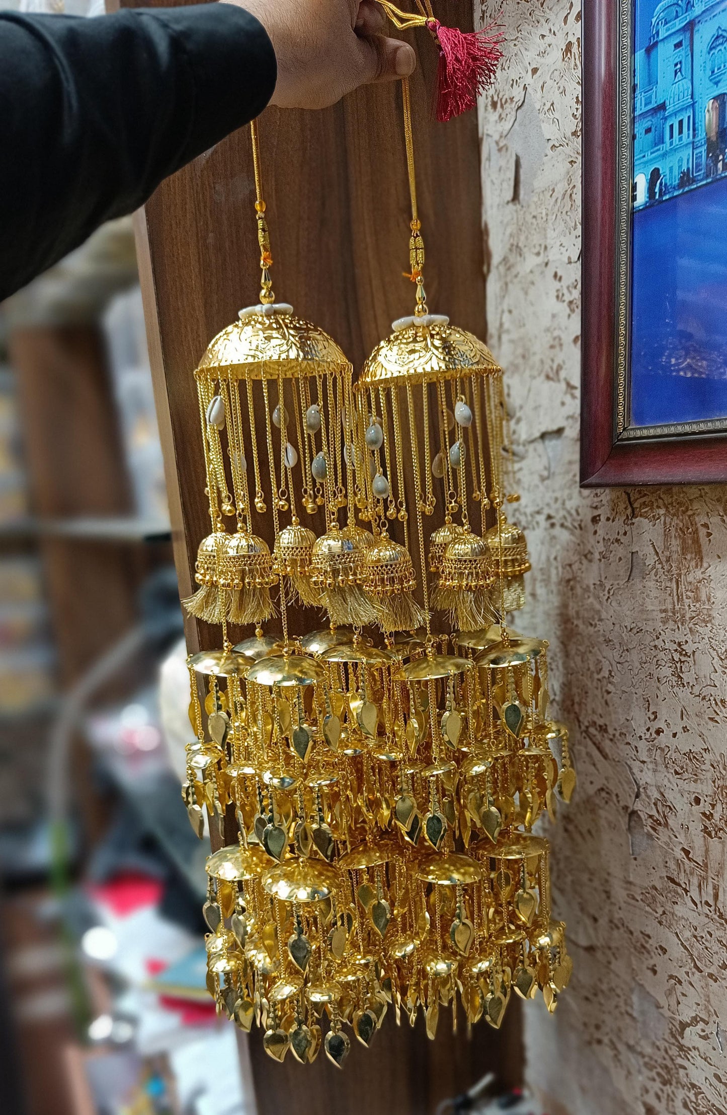 Pipal pati seashell long traditional kaleera