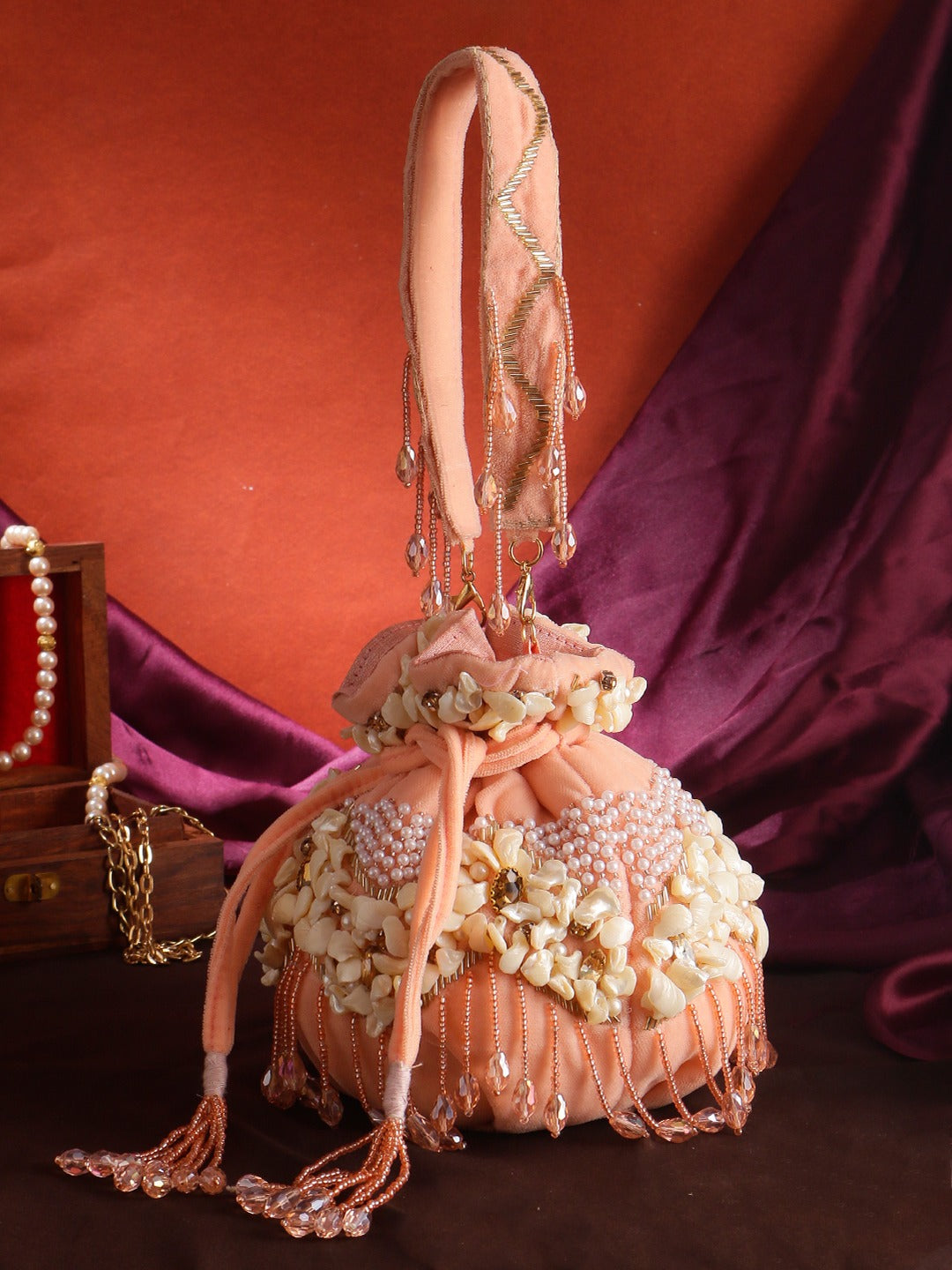 Designer velvet potli bag
