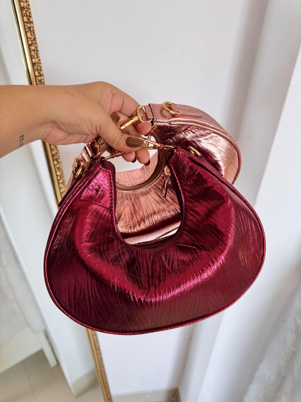 Mettalic hobo sling party bag