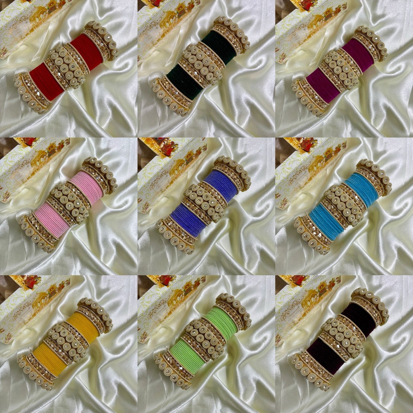 Velvet bangles set