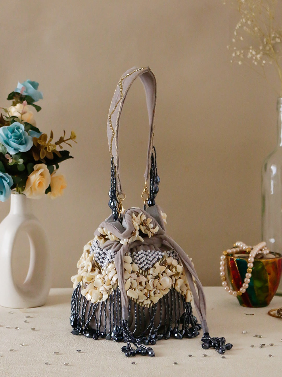 Designer velvet potli bag