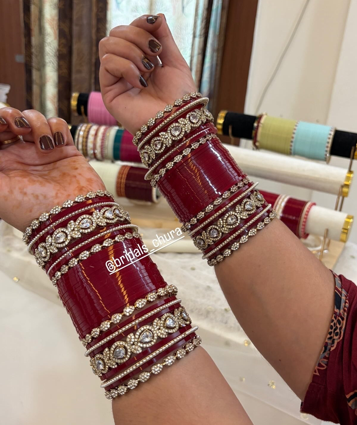 ‘Prachi’ Deep Red Trending Bridal chooda for 2026 brides