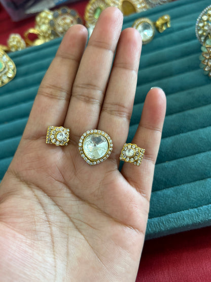 'Miami' polki statment ring