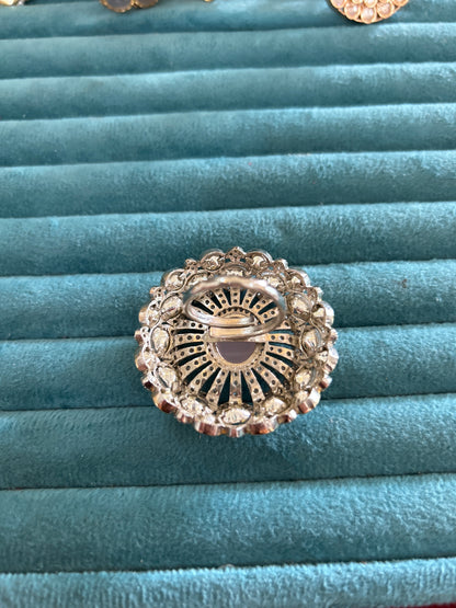 Cocktail Victorian polki ring