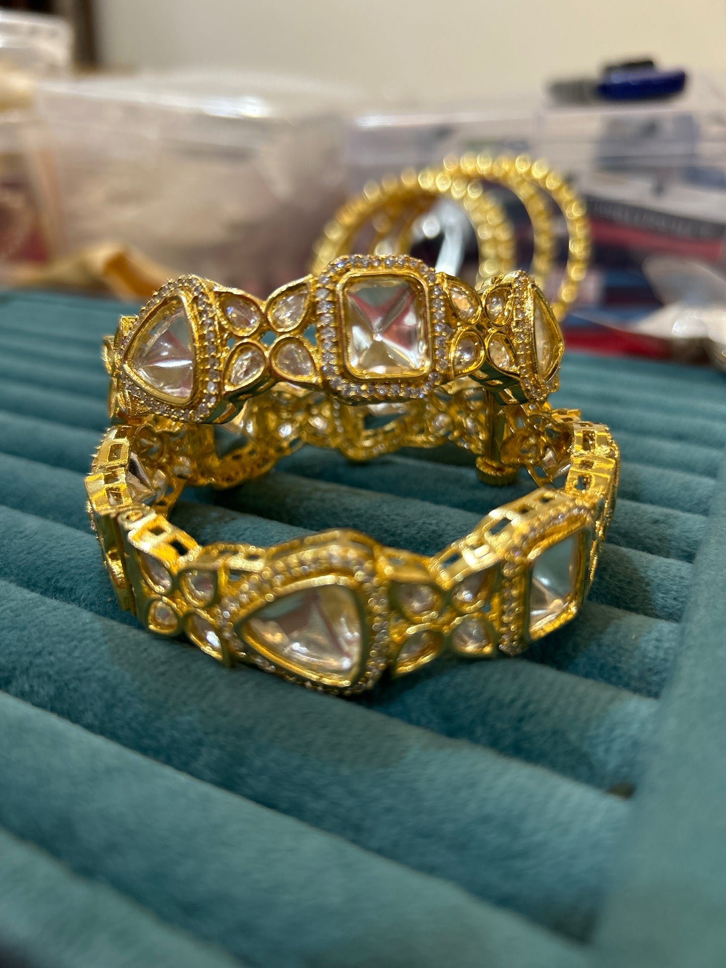 ‘Maysha’ Trending Uncut polki Openable Bangles
