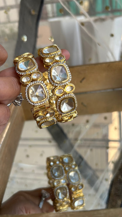 'Rubby' Trending Uncut Polki kundan Bangles