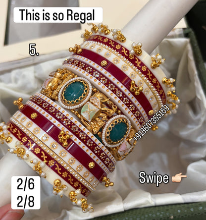 ‘Jaipuri’ Karwachauth special multi color designer bangle stack