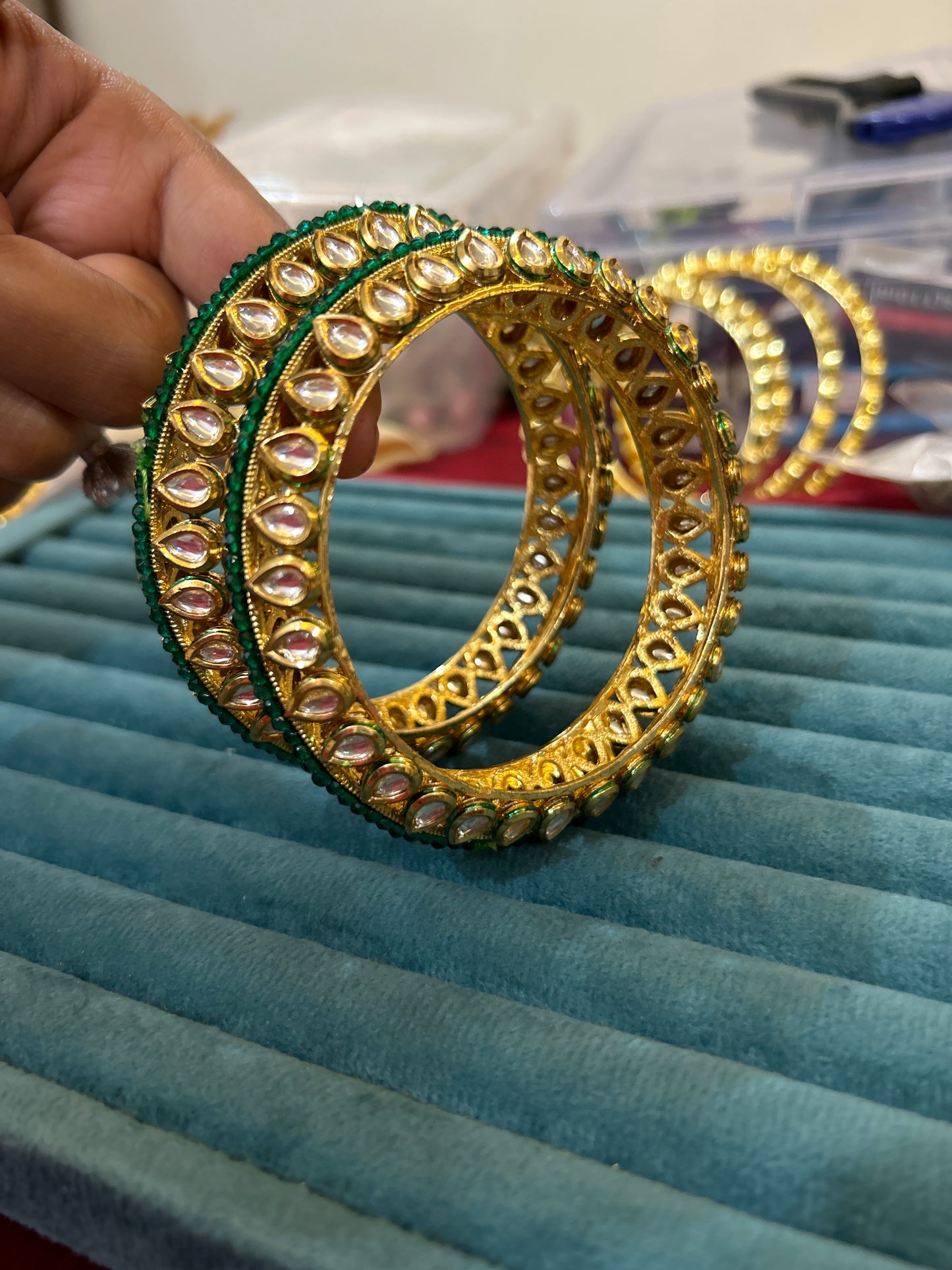 ‘Ridhi’ kundan Pacheli  Bangles