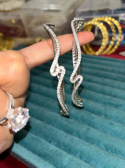 ‘Aishwarya’ silver AD Bangles