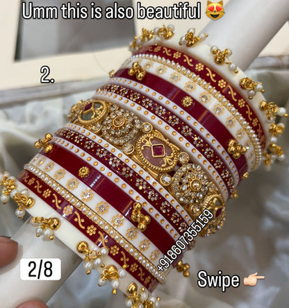 ‘Jaipuri’ Karwachauth special multi color designer bangle stack