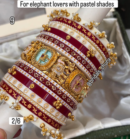 ‘Jaipuri’ Karwachauth special multi color designer bangle stack
