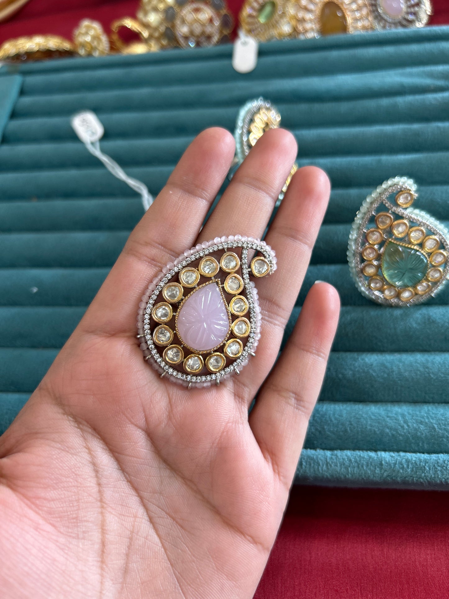 'Trisha' Unique cocktail polki ring