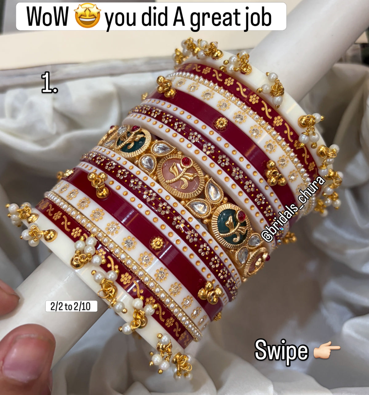 ‘Jaipuri’ Karwachauth special multi color designer bangle stack