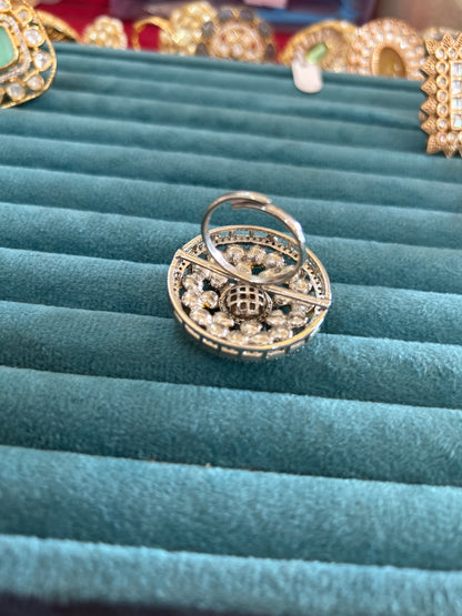 'Aneesha' victorian polish cocktail ring