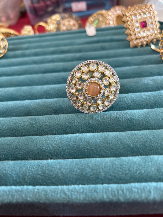 'Aneesha' victorian polish cocktail ring