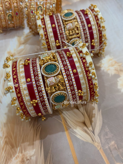 ‘Jaipuri’ Karwachauth special multi color designer bangle stack