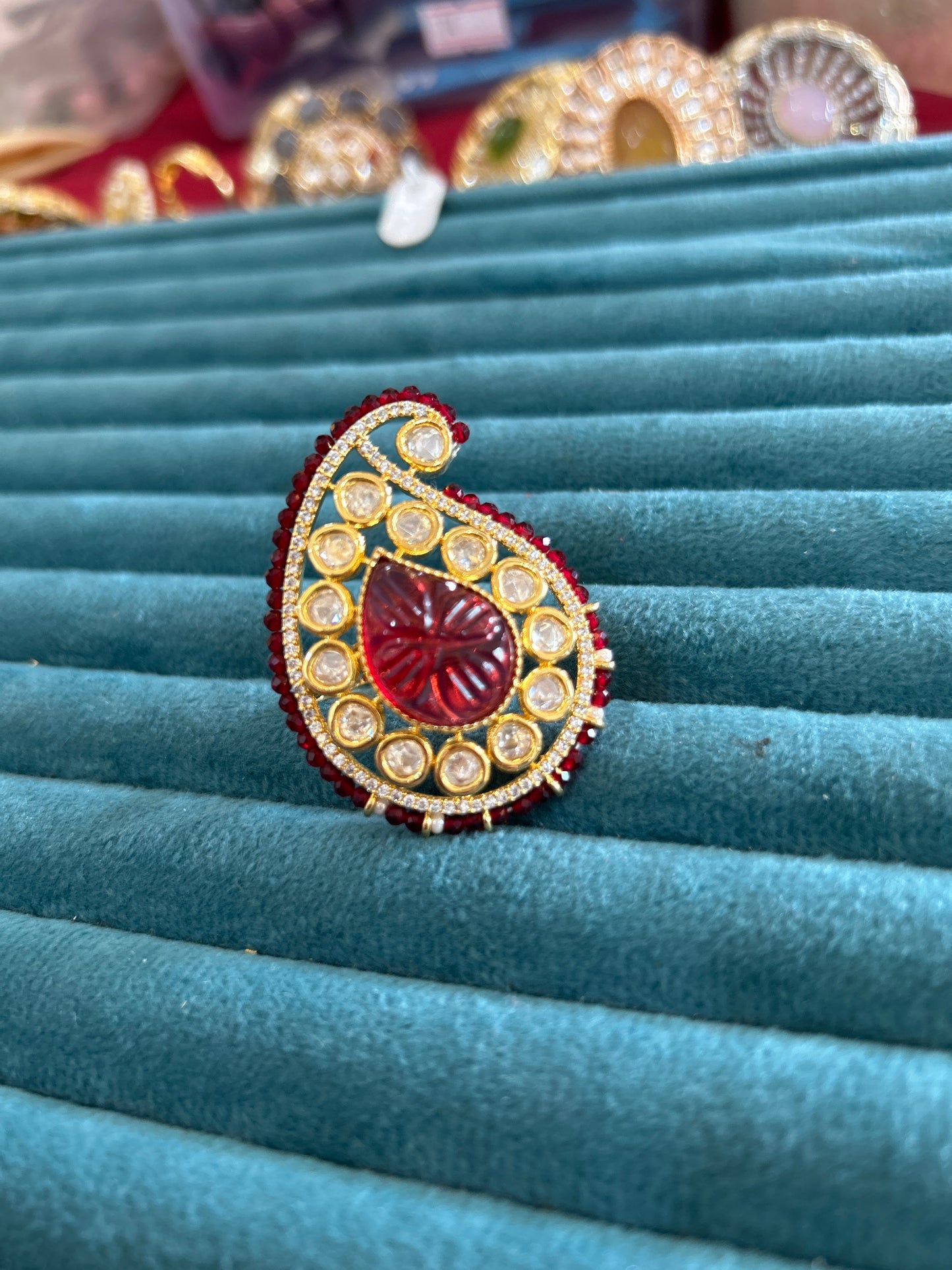 Ambi shaped cocktail ring