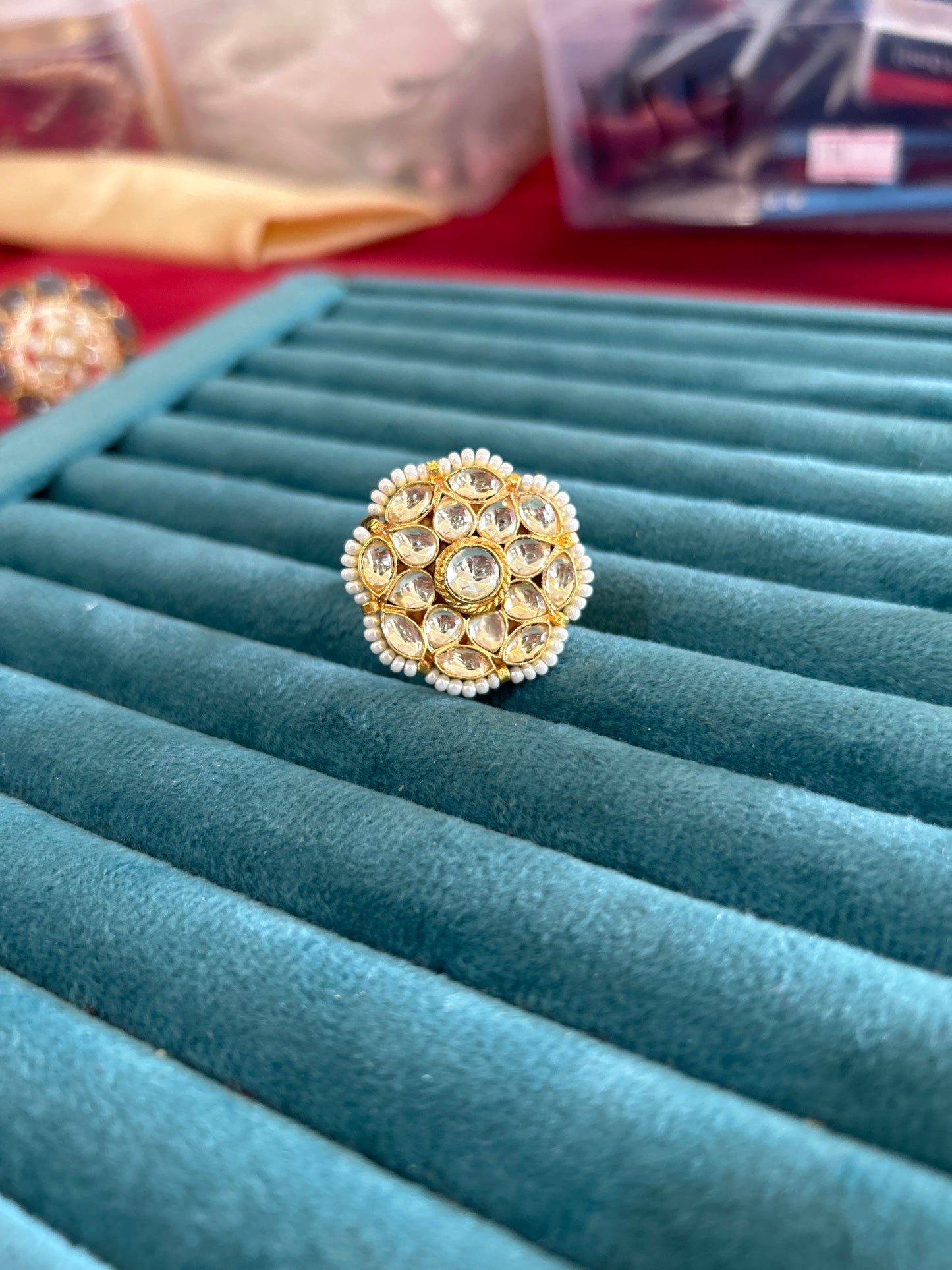 'luxmi' Pachi Kundan cocktail ring
