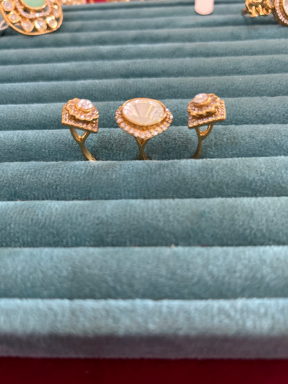 'Miami' polki statment ring