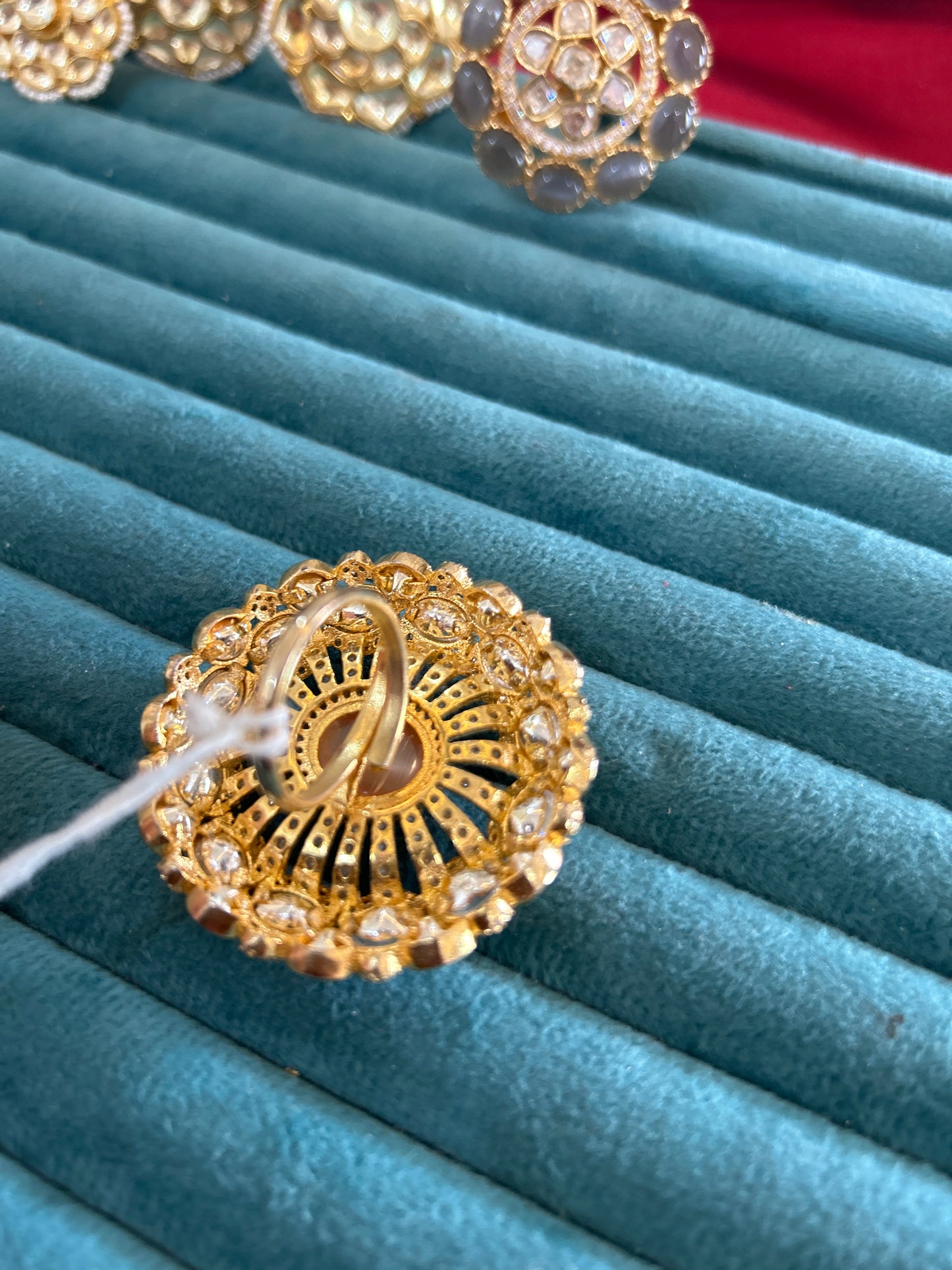 'Sarswati' Cocktail polki ring