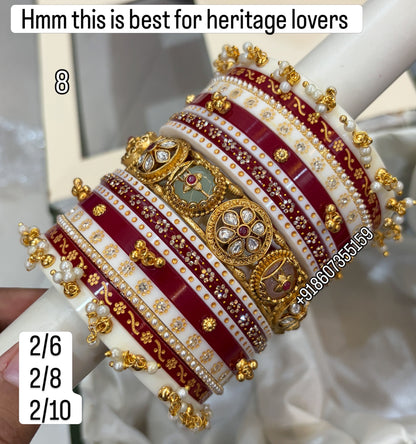 ‘Jaipuri’ Karwachauth special multi color designer bangle stack