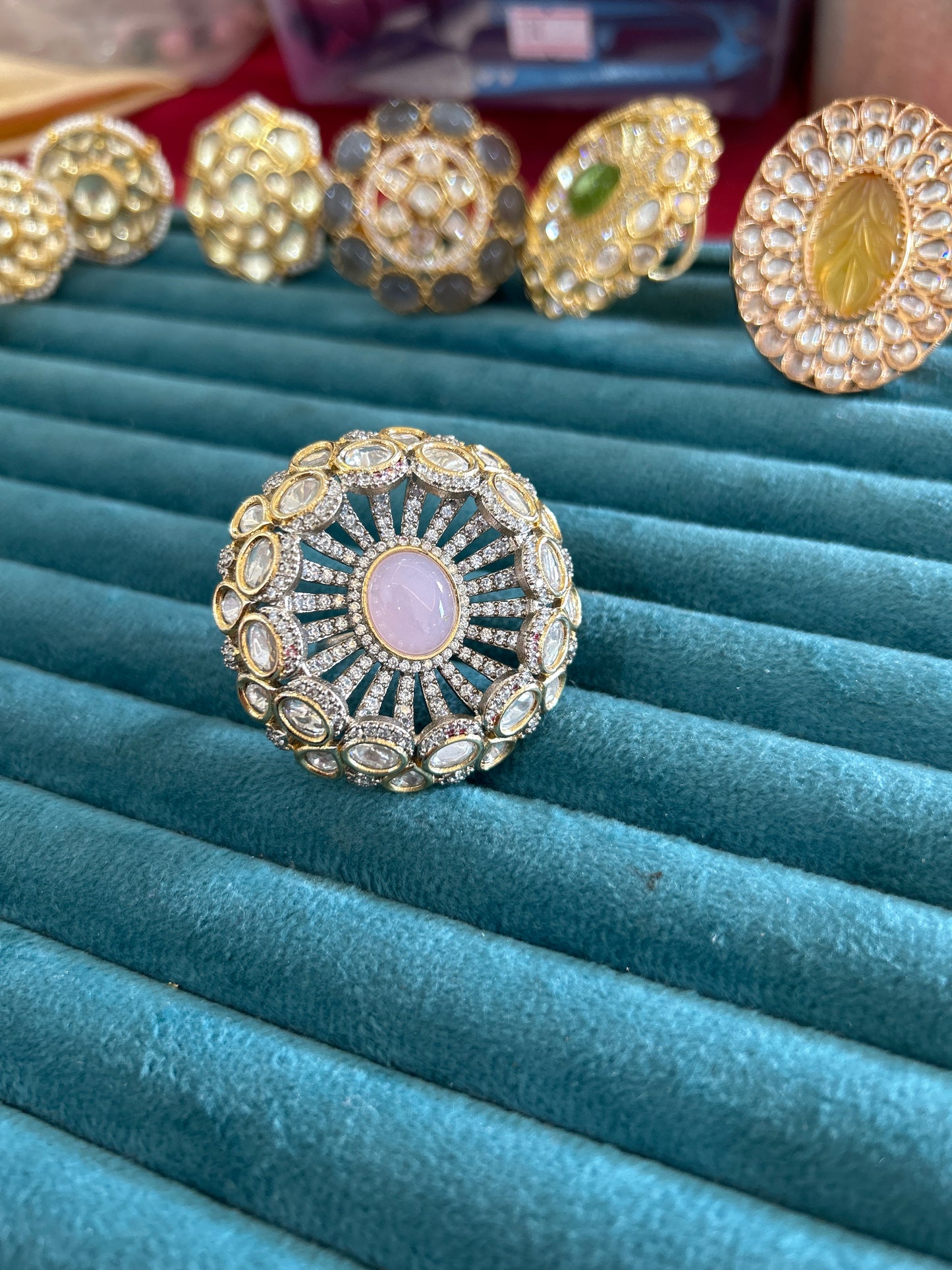 Cocktail Victorian polki ring