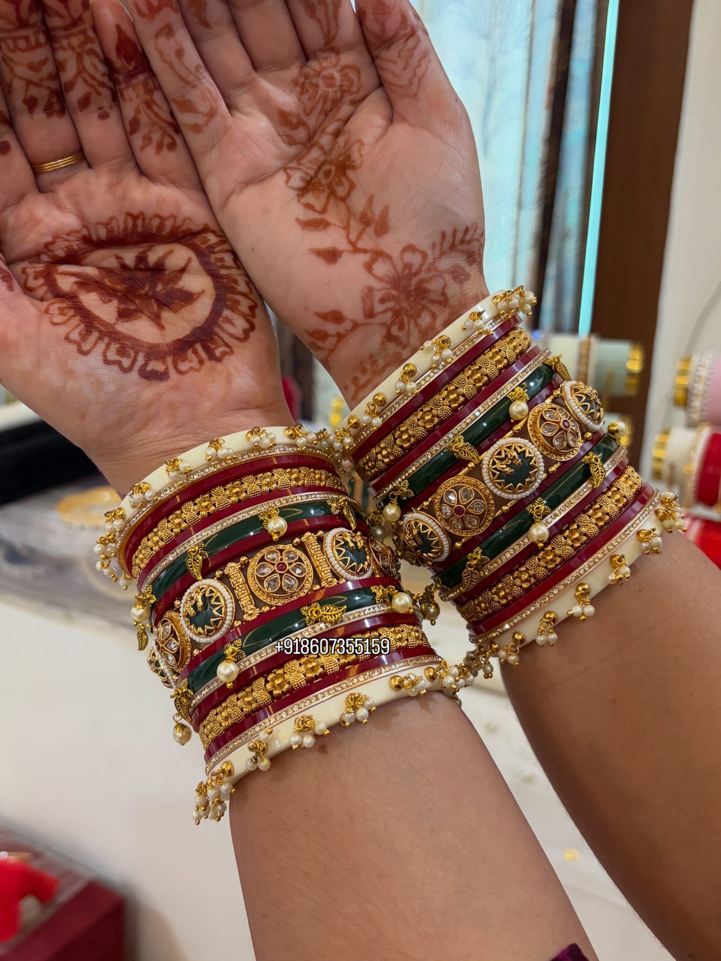 ‘Reena’ Multicolor Bangle set For Karvachauth