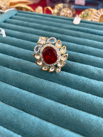 ‘Melony ’ Cocktail ring in Victorian polish