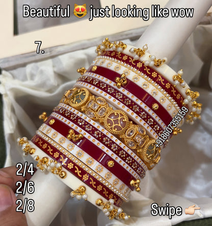 ‘Jaipuri’ Karwachauth special multi color designer bangle stack