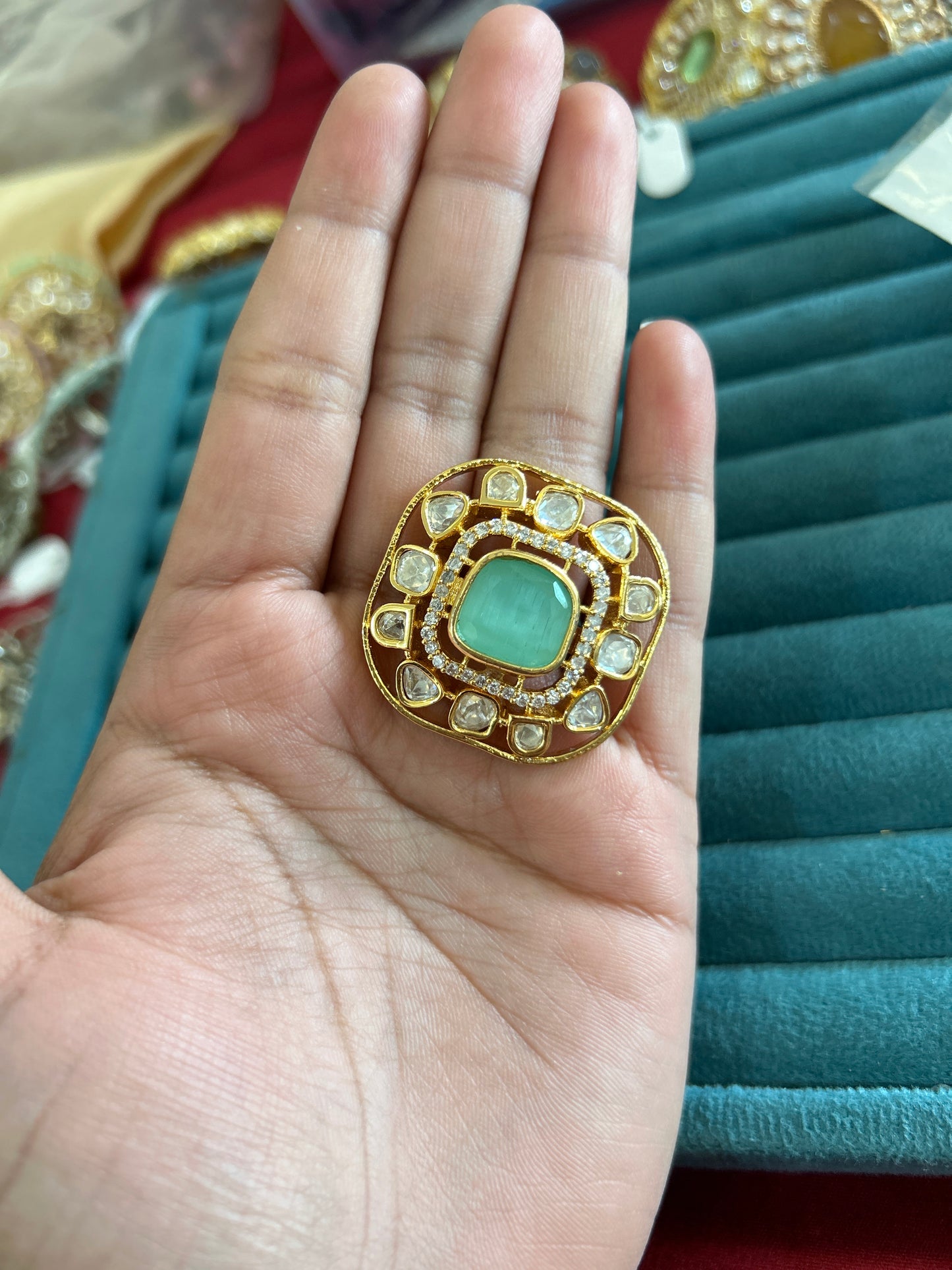 Mint polki ring