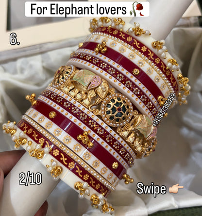 ‘Jaipuri’ Karwachauth special multi color designer bangle stack