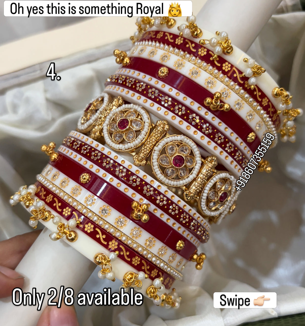 ‘Jaipuri’ Karwachauth special multi color designer bangle stack