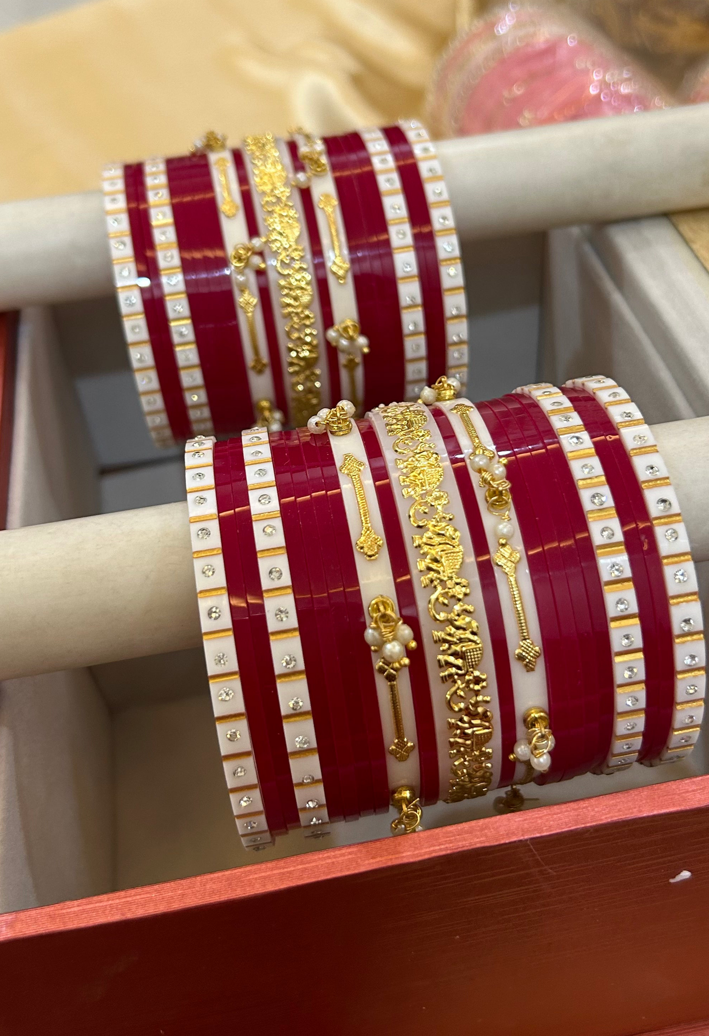 ‘Geet’ Rani pink short chooda