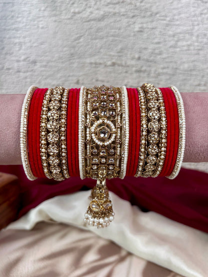 ‘Manshika’ heavy bridal bangles set