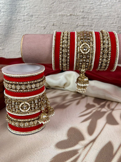 ‘Manshika’ heavy bridal bangles set