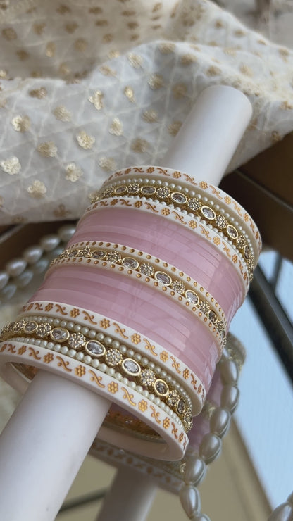 ‘Isha’ American Diamond pearl short chooda
