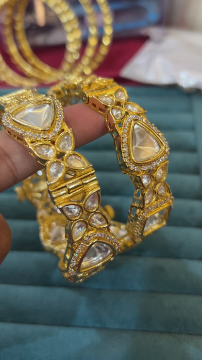 ‘Maysha’ Trending Uncut polki Openable Bangles