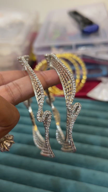 ‘Aishwarya’ silver AD Bangles