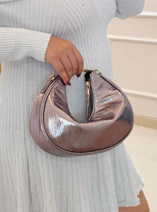 Mettalic hobo sling party bag