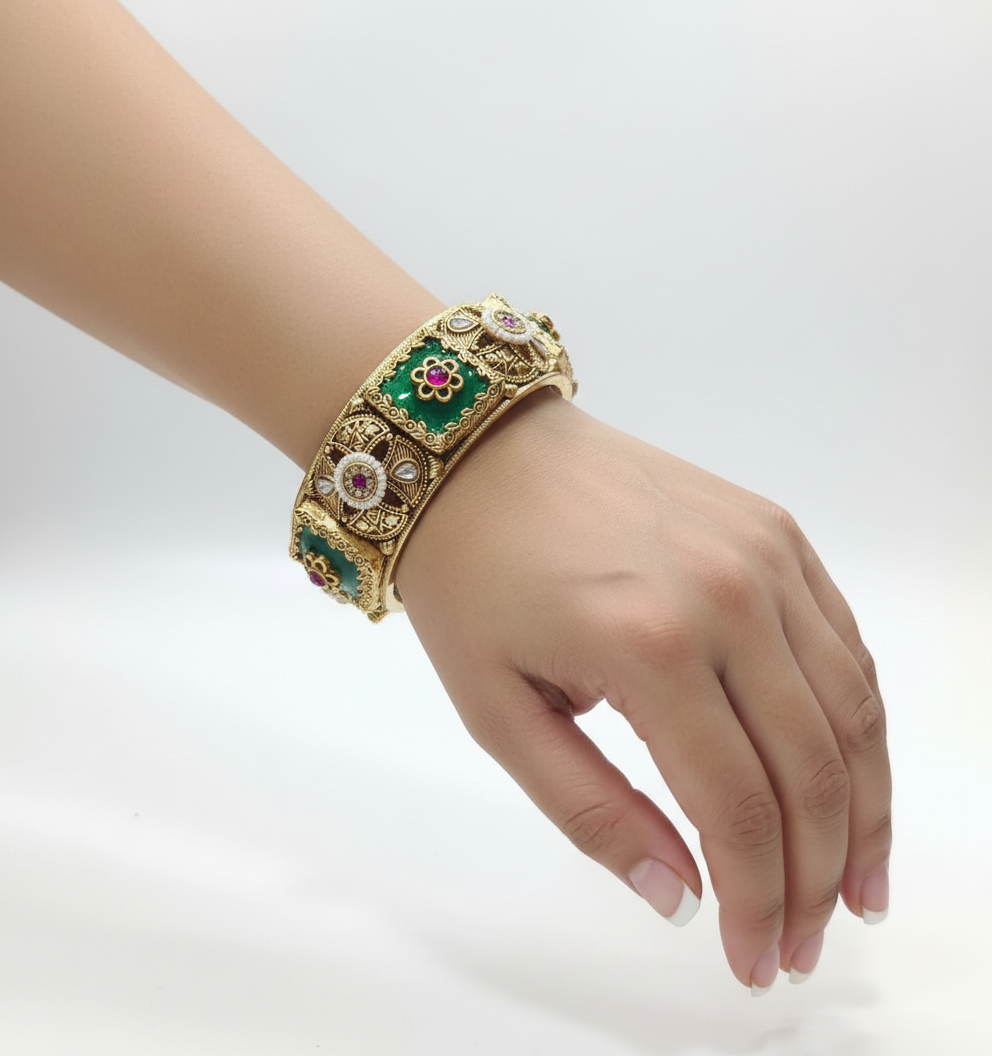 'Karishma' Heritage real gold look alike bangels