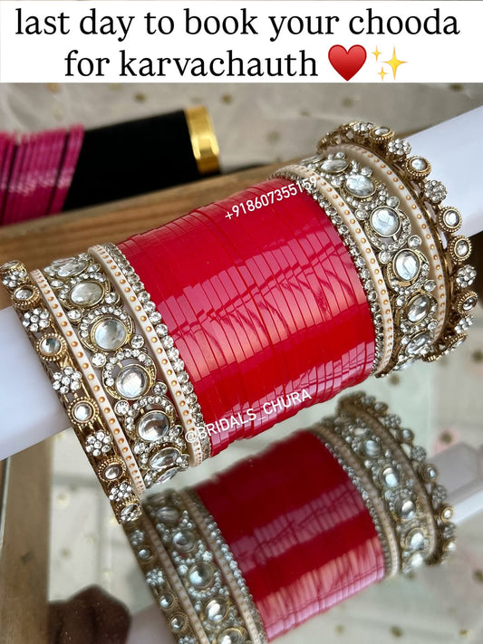 Karvachauth special red designer chooda