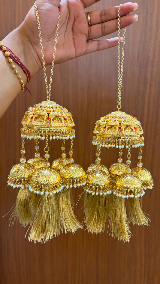 'Apoorva' Heritage short Golden Kaleera