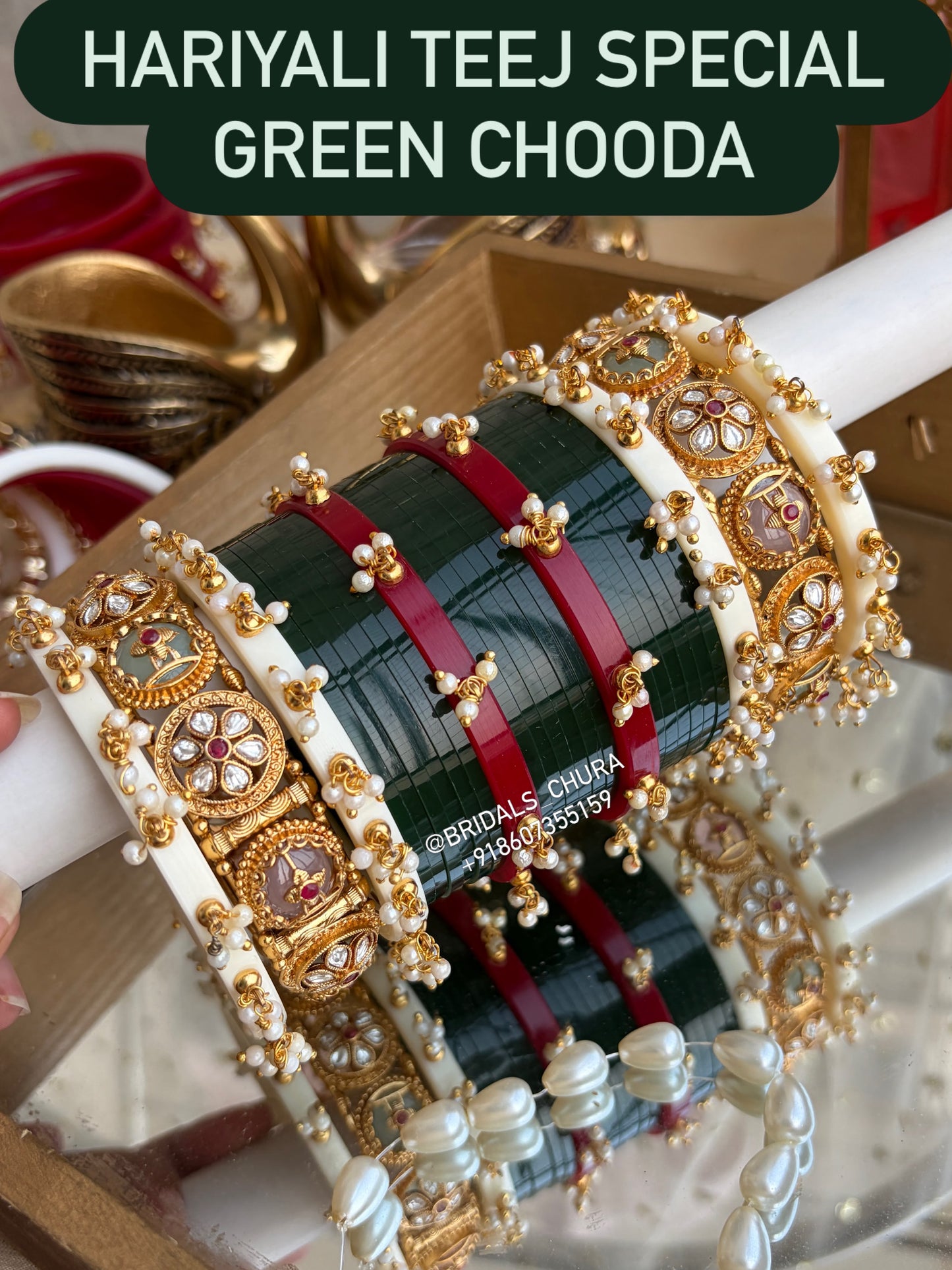 ‘ketki’ Teej special Green Heritage chooda